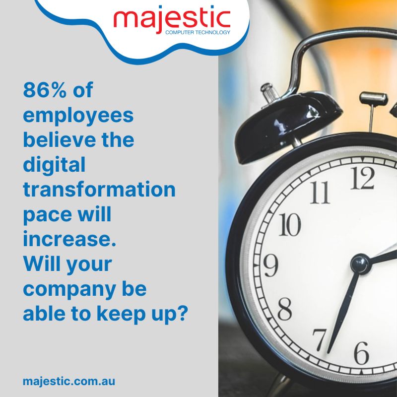 86 percent of employees beleive the digital transformation pace will increase will your company be able to keep up